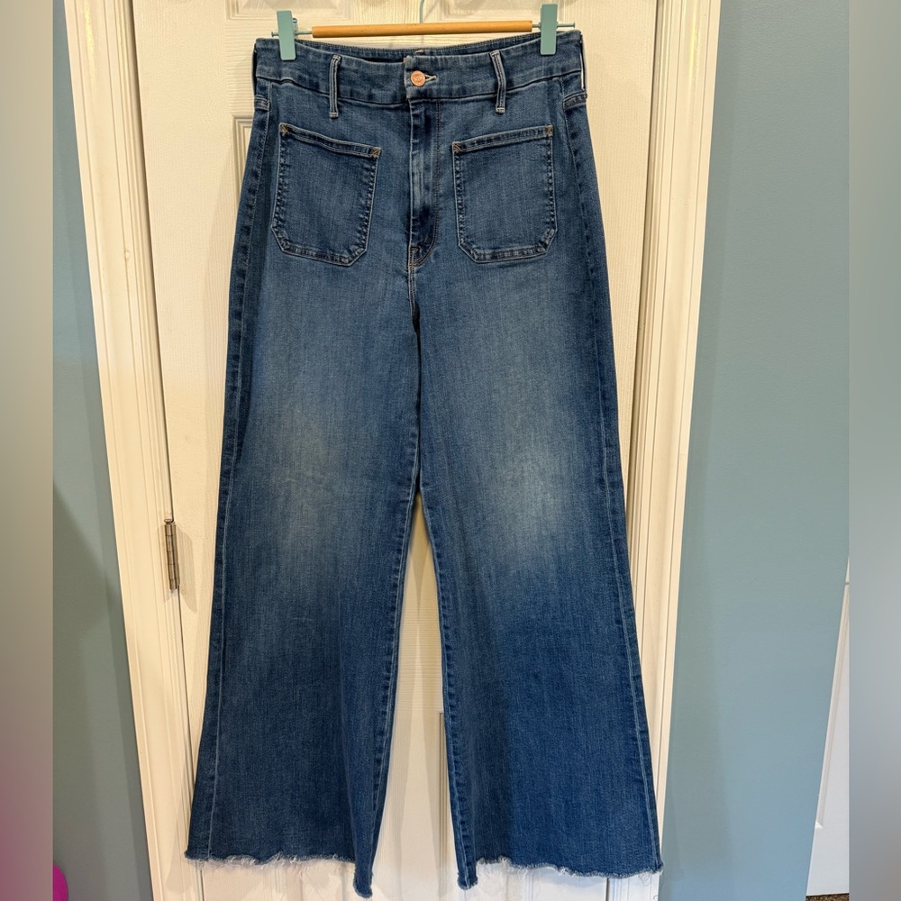 Mother Jeans Woman’s Sz 30x30.5 The Patch Pocket Roller Skimp Wash: Healing Jar